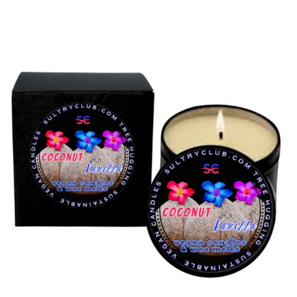 COCONUT VANILLA SULTRY MELTS OR TRAVEL CANDLE - Picture 3 of 4